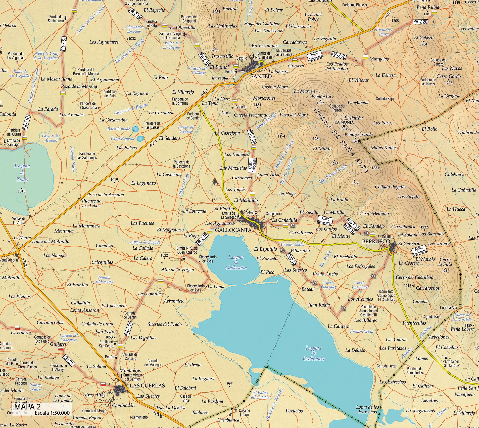 mapa 2 incluido en la topoguía