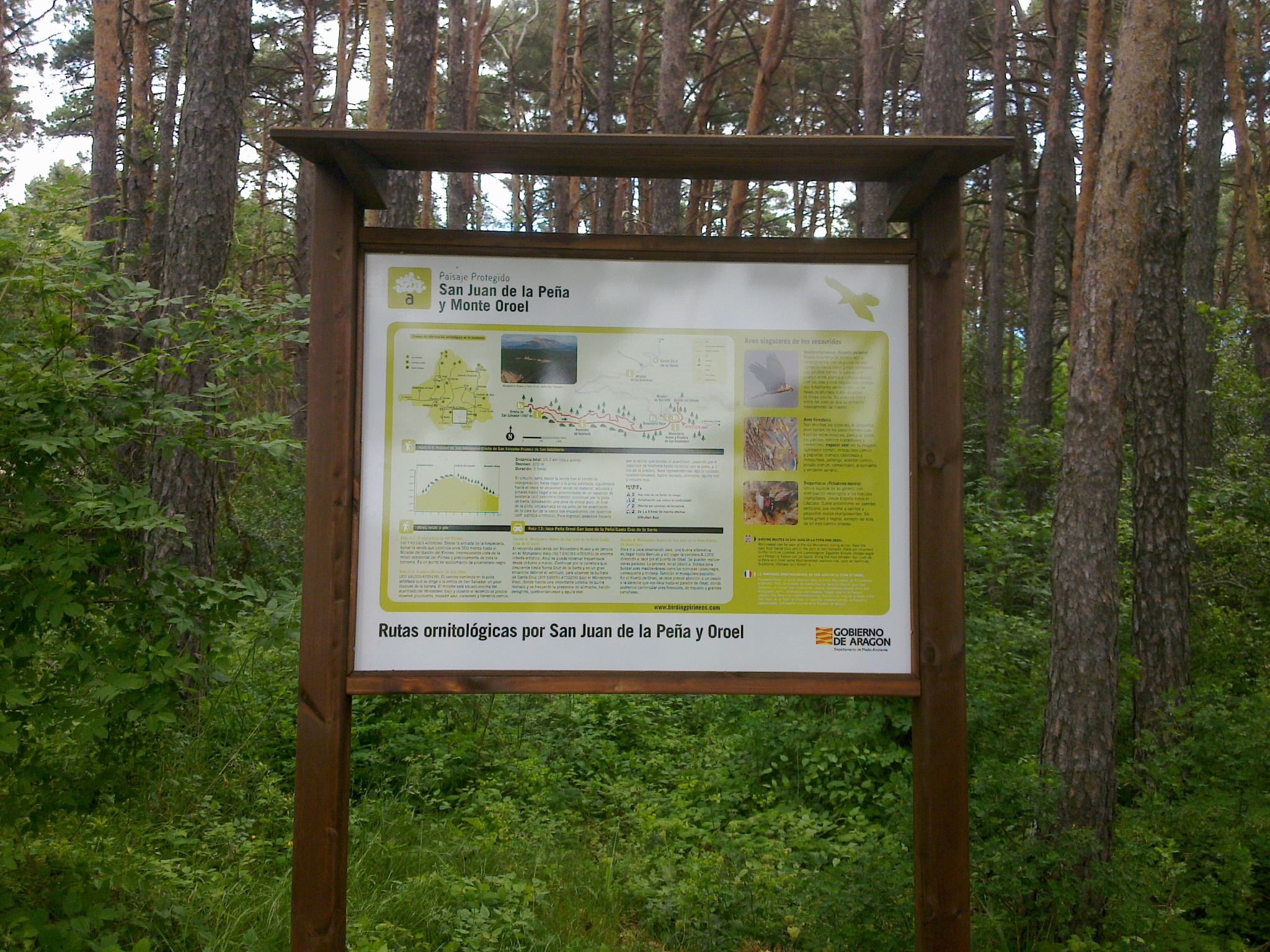 Panel con tejadillo en San Juan de la Peña